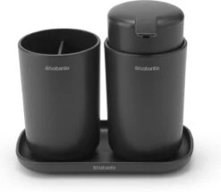 Brabantia ReNew Badkameraccessoires Set - 3-delig - Dark Grey -Badkamerproducten 1200x1042 1