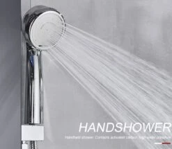 Sanisupreme® Douchepaneel Met Massage - Regendouche - Massage Jets - Waterval Douche - Met Thermostaatkraan En Handdouche - Zwart - Opbouw - Douchekop - Flanner® -Badkamerproducten 1200x1043