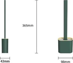 Flexibele Siliconen WC Borstel Met Houder - Hygiënische Toiletborstel Met Ophangsysteem / Wandmontage - Duurzaam En Antibacterieel – Wit -Badkamerproducten 1200x1044