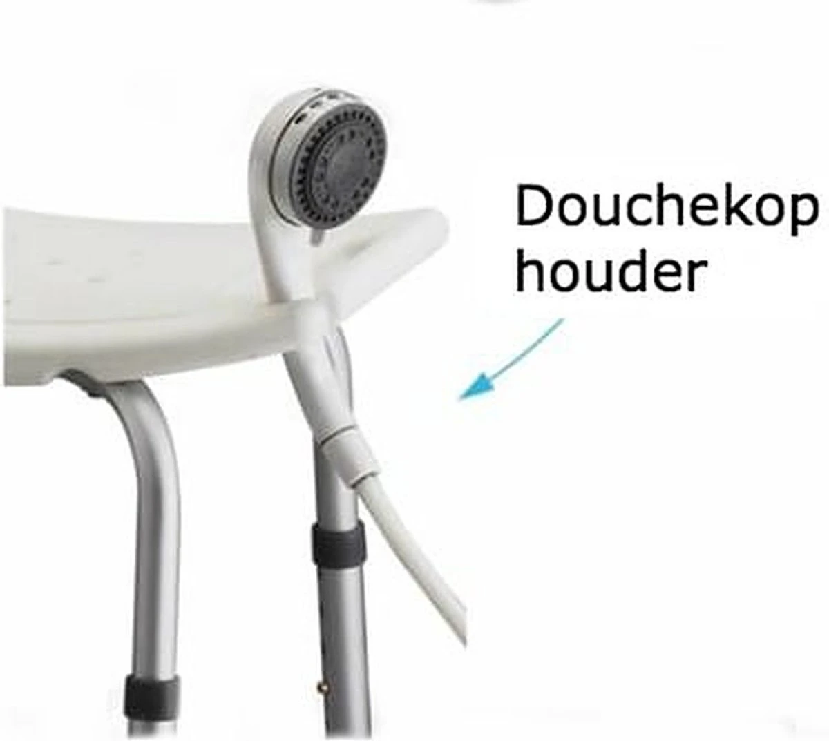 Douchekruk In Hoogte Verstelbaar Met Douchekop Houder En Handgrepen. Anti-slip Structuur 2 Douchekruk In Hoogte Verstelbaar Met Douchekop Houder En Handgrepen. Anti-slip Structuur - Afbeelding 2