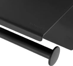 Toiletrolhouder Met Telefoonhouder - Zelfklevend / Boren / Zonder Boren - Incl. Handdoekhaakjes - WC Rolhouder - Zwart -Badkamerproducten 1200x1079