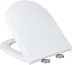 Relaxdays Wc Bril Softclose - D-vorm - Toiletbril Universeel - Toiletdeksel Plastic - Wit