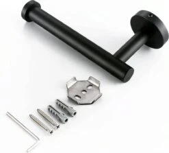 Design Toiletrolhouder - WC Rolhouder - RVS Mat Zwart - Incl. Schroeven -Badkamerproducten 1200x1085