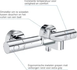 GROHE QuickFix Precision Get Thermostatische Badkraan - EcoJoy® - 15cm - Met Koppelingen - Chroom - 34774000 13 GROHE QuickFix Precision Get Thermostatische Badkraan - EcoJoy® - 15cm - Met Koppelingen - Chroom - 34774000 -Badkamerproducten 1200x1087 4
