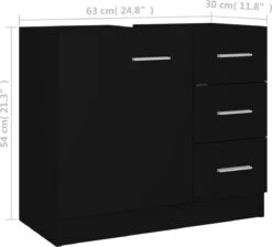 VidaXL Wastafelkast 63x30x54 Cm Spaanplaat Zwart 16 VidaXL Wastafelkast 63x30x54 Cm Spaanplaat Zwart -Badkamerproducten 1200x1087 5