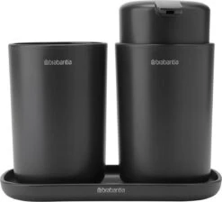 Brabantia ReNew Badkameraccessoires Set - 3-delig - Dark Grey -Badkamerproducten 1200x1090 2