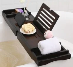 Merkloos Decopatent® Badplank - Uitschuifbaar 75 -> 110 Cm - Verstelbaar Bamboe Badrekje Voor In Bad - Boekenhouder - Tablethouder - Bruin 9 Merkloos Decopatent® Badplank - Uitschuifbaar 75 -> 110 Cm - Verstelbaar Bamboe Badrekje Voor In Bad - Boekenhouder - Tablethouder - Bruin -Badkamerproducten 1200x1092 3