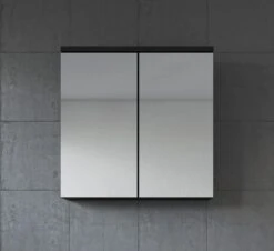 Badplaats Badkamerkast Toledo 60 Cm X 20 Cm X 60 Cm - Zwart - Spiegelkast Badkamer -Badkamerproducten 1200x1097 1