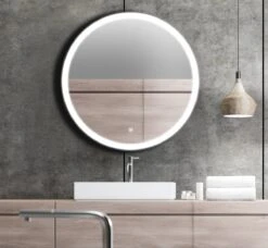 LOMAZOO Badkamerspiegel Met LED Verlichting - Badkamer Spiegel - Spiegel Badkamer - Spiegel Douche - Verwarming Anti Condens - 100 Cm Rond [DETROIT] -Badkamerproducten 1200x1106 6