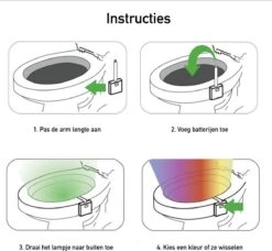 Toiletpotverlichting · Toiletpot · Verlichting · LED · WC · Toilet Lamp · Nachtlamp Verlichting Met Bewegingssensor · Multicolor · 8 Kleuren 8 Toiletpotverlichting · Toiletpot · Verlichting · LED · WC · Toilet Lamp · Nachtlamp Verlichting Met Bewegingssensor · Multicolor · 8 Kleuren -Badkamerproducten 1200x1108 5