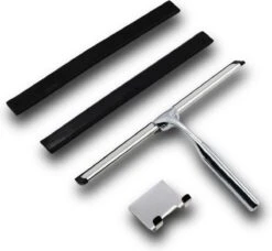 Douchewisser Met Ophanghaak En 2 Extra Strips - Raamwisser Voor Douche - Raamtrekker Chroom 23 Douchewisser Met Ophanghaak En 2 Extra Strips - Raamwisser Voor Douche - Raamtrekker Chroom -Badkamerproducten 1200x1109