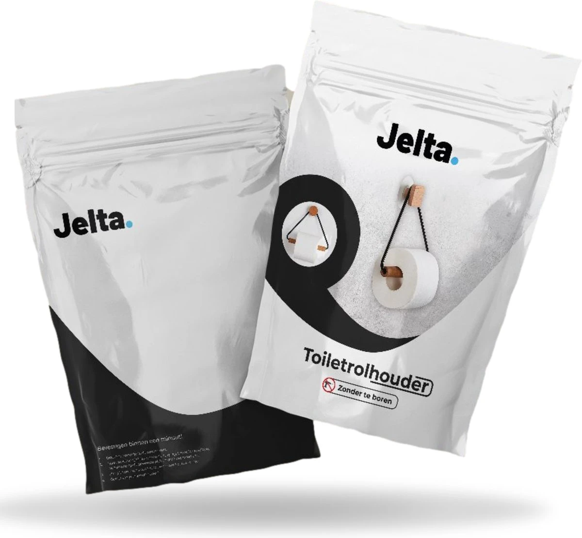 Toiletrolhouder Zonder Boren- Wc Rolhouder - Zuignap - Zelfklevend - Hout 11 Toiletrolhouder Zonder Boren- Wc Rolhouder - Zuignap - Zelfklevend - Hout - Afbeelding 11