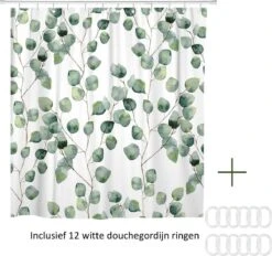 Douchegordijn - Badkamer Accessoires - Eucalyptus - 180x200 Cm -Badkamerproducten 1200x1125 1