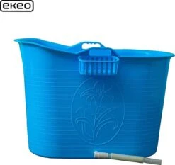 EKEO - Zitbad Voor Volwassenen – Bath Bucket – 200L – Mobiele Badkuip – Inclusief Badrek - Blauw -Badkamerproducten 1200x1130 6