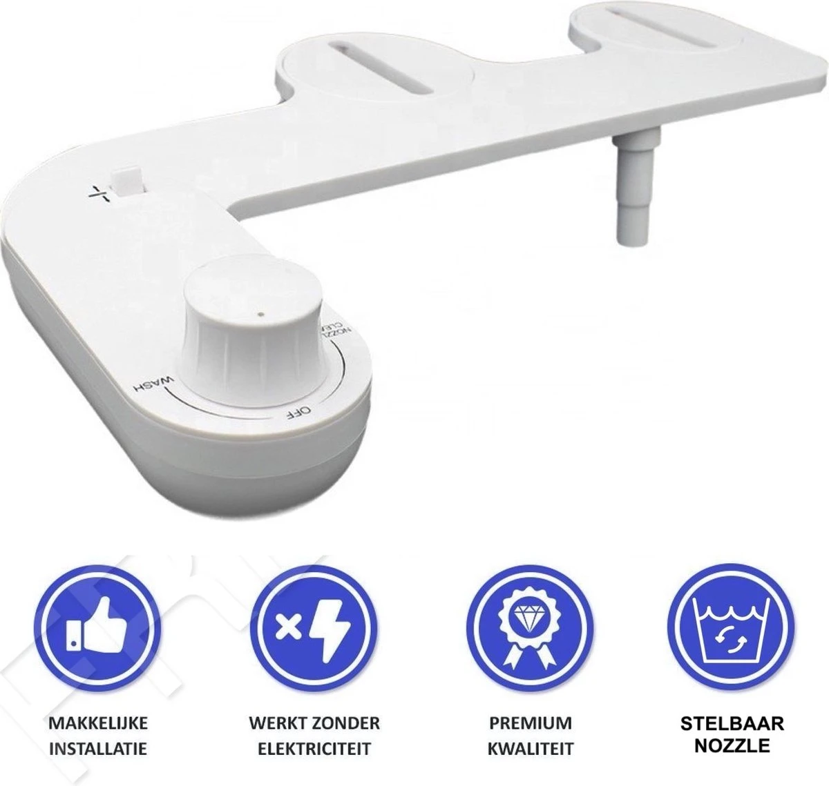 Bidet Handdouche Toilet Sproeier Shattaf Sprayer WC Papier Besparend - Enkel Spray Koud Water - Badkamer Accessoires - Freshole® 1 Bidet Handdouche Toilet Sproeier Shattaf Sprayer WC Papier Besparend - Enkel Spray Koud Water - Badkamer Accessoires - Freshole®