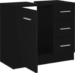 VidaXL Wastafelkast 63x30x54 Cm Spaanplaat Zwart 14 VidaXL Wastafelkast 63x30x54 Cm Spaanplaat Zwart -Badkamerproducten 1200x1154 1