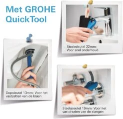 GROHE QuickFix Start Waterbesparende Wastafelkraan - Met EcoJoy® - Incl. Push-open Waste - Chroom - 23551002 -Badkamerproducten 1200x1155 10