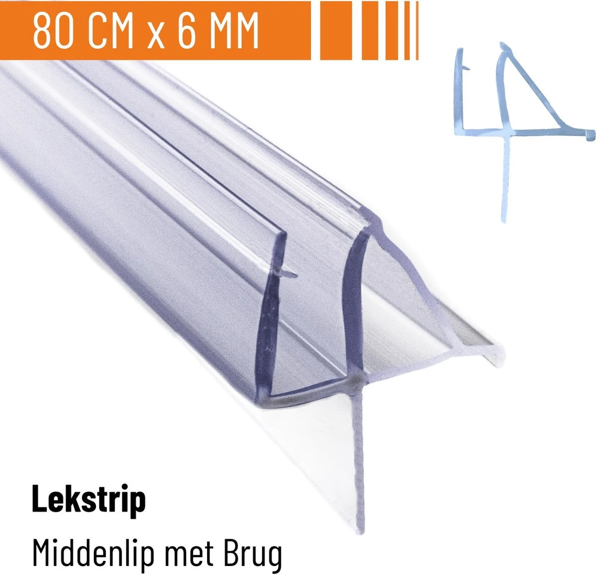 Simple Fix Lekstrip - Douchestrip - Waterkering - 80CM Lang - 6MM Glasdikte - Lekdorpel 1 Simple Fix Lekstrip - Douchestrip - Waterkering - 80CM Lang - 6MM Glasdikte - Lekdorpel