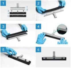 Vitamo™ Premium 2-in-1 Badkamer Vloerwisser Lang Met Ophangsysteem - Douchewisser Met Afdraaibare Wisser - Raamwisser - 180° Draaiend - Uitschuifbaar 70/125 CM - Grijs -Badkamerproducten 1200x1156 3