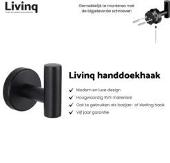 Toiletaccessoireset Zwart 3-delig - Luxe Toilet Set - Toiletborstel Met Houder - Toiletrolhouder Met Klep - Handdoekhaak 8 Toiletaccessoireset Zwart 3-delig - Luxe Toilet Set - Toiletborstel Met Houder - Toiletrolhouder Met Klep - Handdoekhaak -Badkamerproducten 1200x1156 6