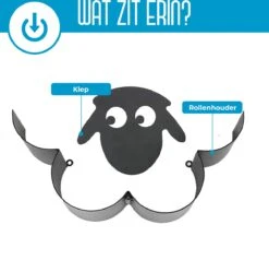 Schaap Toiletrolhouder| Extensso® | - Wc Rolhouder - Wc Rolhouder Zwart - Wc Rolhouder Staand - Wc Rolhouder Zonder Boren - Toiletrolhouder Staand - Zonder Boren - Toiletrolstandaard - Kerst Cadeau - Cadeautjes -Badkamerproducten 1200x1157 4