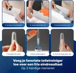 Mdxl® Siliconen WC Borstel Met Zeepdispenser - Hervulbaar - Vrijstaand Of Hangend - Sneldrogend, Hygiënisch & Antibacteriële Werking - Zonder Boren - Toilet Brush - Toiletborstel Houder - Lekbak -Badkamerproducten 1200x1167 1