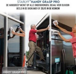 Kunststof Handgreep Voor Badkamer - 30.5cm - Douche Wandbeugel - Geen Boorgaten -Badkamerproducten 1200x1167 11