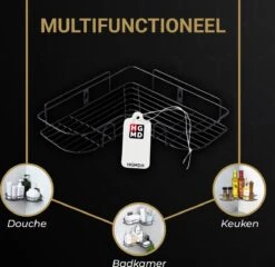 HGMD® Doucherek Zonder Boren - 1 Stuk - Zwart - Zelfklevend Doucherek –Badkamerrek - Badrek - Keukenrek - Doucherek Hangend – Badkamer Accessoires - Kruidenrek 13 HGMD® Doucherek Zonder Boren - 1 Stuk - Zwart - Zelfklevend Doucherek –Badkamerrek - Badrek - Keukenrek - Doucherek Hangend – Badkamer Accessoires - Kruidenrek -Badkamerproducten 1200x1168 1