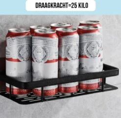 Merkloos Jawes- Wandrek- Zwart- 2stuks- Doucherek- Zonder Te Boren- Wandrek Zonder Boren- Wandrekje -Badkamerproducten 1200x1169 3