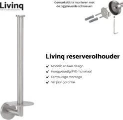 Toiletaccessoireset RVS 4-delig - Luxe Toilet Set - Toiletborstel Met Houder - Toiletrolhouder Met Klep - Reserverolhouder - Handdoekhaak - Zilver - Toiletset -Badkamerproducten 1200x1172 2