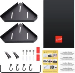 Cgoods Doucherek 2 Laags - Doucherek Zonder Boren - Doucherekje - Douchemandje - Badkamerrek - Badkamer Accessoires - Zwart 16 Cgoods Doucherek 2 Laags - Doucherek Zonder Boren - Doucherekje - Douchemandje - Badkamerrek - Badkamer Accessoires - Zwart -Badkamerproducten 1200x1177 2