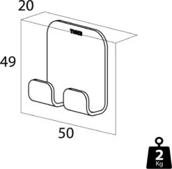 Tiger Colar - Handdoekhaak - Zwart -Badkamerproducten 1200x1177