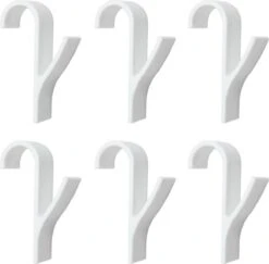 6x Handdoek Haak - Kleding Haak Voor Radiator - Radiatorhaakje - Handdoek Houder Hangend Aan Verwarming - Badkamer Haken Hangend - Ophanghaakje - Wit -Badkamerproducten 1200x1179