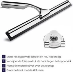 Aquafy Raamwisser RVS - Incl. Douchespons - Douchetrekker Voor Badkamer - Raamwisser Douche - Douchewisser RVS - Luxe Trekker Met Ophanghaak 15 Aquafy Raamwisser RVS - Incl. Douchespons - Douchetrekker Voor Badkamer - Raamwisser Douche - Douchewisser RVS - Luxe Trekker Met Ophanghaak -Badkamerproducten 1200x1180