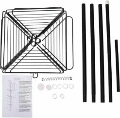 SensaHome Telescopisch Douche Rek Met 4 Lagen - Verstelbaar Bad / Douche Hoekrek Opbergrek - Uitschuifbaar Van 145-250 Cm - Zwart -Badkamerproducten 1200x1181 1