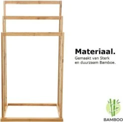 Merkloos Decopatent® Handdoekrek - Vrijstaand Handdoekenrek Voor In Badkamer - Handdoekrek - Bamboe Hout - Handdoek - Droogrek Met 3 Armen 14 Merkloos Decopatent® Handdoekrek - Vrijstaand Handdoekenrek Voor In Badkamer - Handdoekrek - Bamboe Hout - Handdoek - Droogrek Met 3 Armen -Badkamerproducten 1200x1186 8