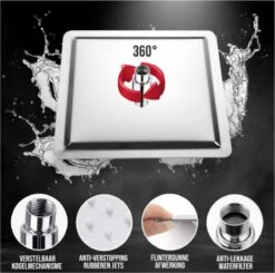 Merkloos Regendouchekop Deluxe | ø 35 Cm | Douchekop Met Slang En Houder | Douchekop | Doucheslang | Douchekophouder | Complete Doucheset | Roestvrij Staal | 360° Draaibaar | Badkamer Accessoires | Elite Pure Chrome Collection 2022 15 Merkloos Regendouchekop Deluxe | ø 35 Cm | Douchekop Met Slang En Houder | Douchekop | Doucheslang | Douchekophouder | Complete Doucheset | Roestvrij Staal | 360° Draaibaar | Badkamer Accessoires | Elite Pure Chrome Collection 2022 -Badkamerproducten 1200x1188 3