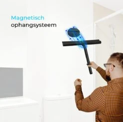Minismus Douchewisser Met Magneethouder Ophangsysteem Zonder Boren - 21 Cm Breed - Zwart 14 Minismus Douchewisser Met Magneethouder Ophangsysteem Zonder Boren - 21 Cm Breed - Zwart -Badkamerproducten 1200x1189 2