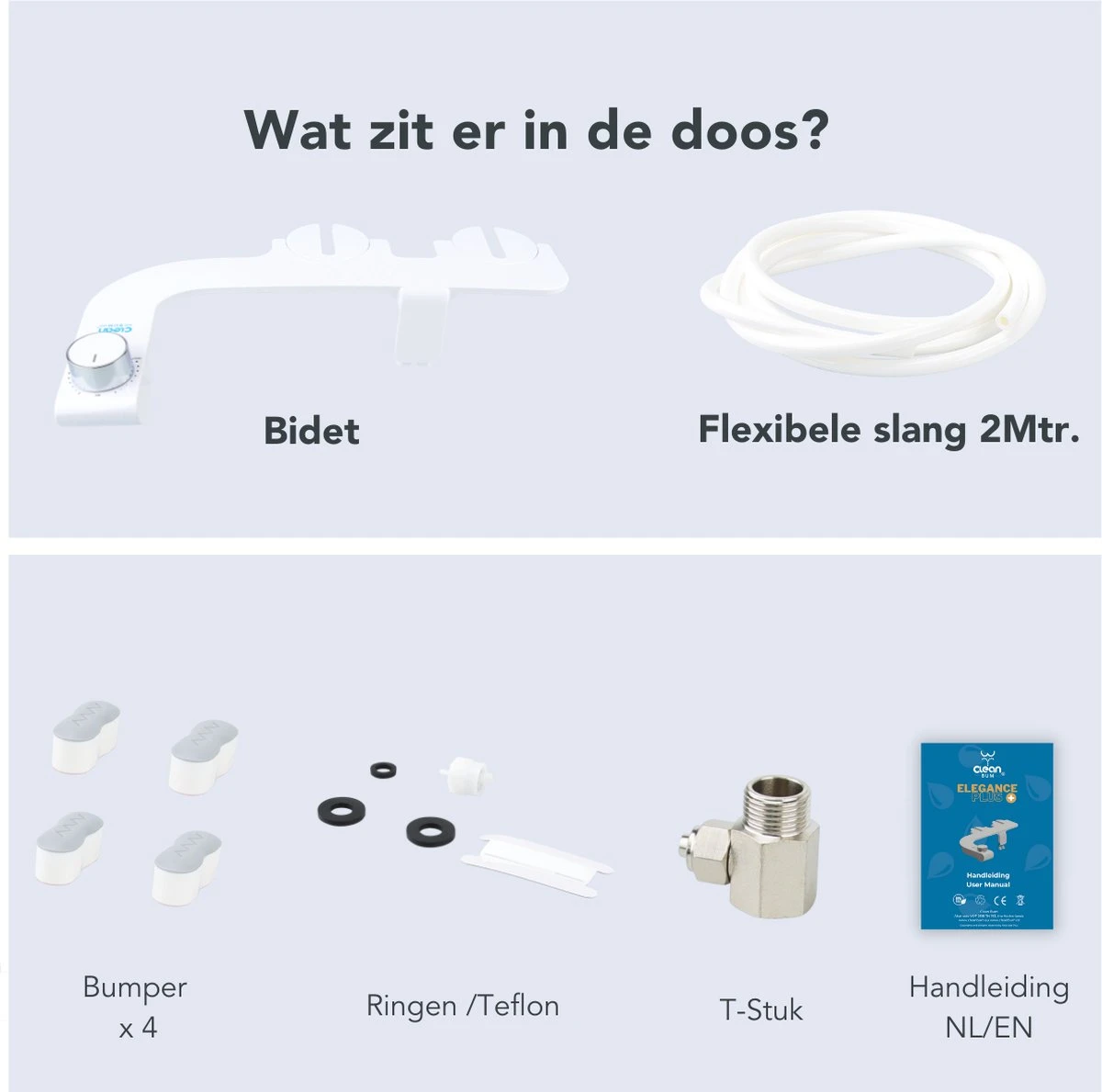 Clean Bum® Elegance Plus Bidet WC- Dubbele Sproeikop - Easy Fit Systeem 4 Clean Bum® Elegance Plus Bidet WC- Dubbele Sproeikop - Easy Fit Systeem - Afbeelding 4