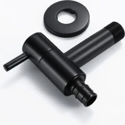 Merkloos Kraan - Rvs Mat Zwarte Buiten Kraan - Met Opzet Stukken - Kraan - Mat Zwart - Buiten Kraan - Zwarte Tapkraan - Wandmontage - Wasmachine Tapkraan - Bad - Wc - Voor Tuin Badkamer Keuken - -Badkamerproducten 1200x1194 11