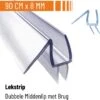Simple Fix Lekstrip - Douchestrip - Waterkering - 90CM Lang - 8MM Glasdikte - Lekdorpel & Dubbele Middenlip
