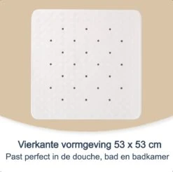 Douchemat Antislip Wit - 53 X 53 Cm - Antislipmat Douche - Badmat -Badkamerproducten 1200x1195 13
