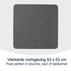 Douchemat Antislip Grijs - 53 X 53 Cm - Antislipmat Douche - Badmat -Badkamerproducten 1200x1197 15