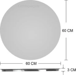 Merkloos Badkamerspiegel Met LED Verlichting En Verwarming - 3 LED Standen - Condensvrij - Dimbaar - 60 X 60 CM - Ronde Spiegel -Badkamerproducten 1200x1197 19