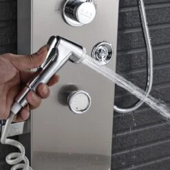 Douchepaneel Met Massage - Regendouche - Massage Jets - Waterval Douche - Met Thermostaatkraan En Handdouche - Zilver - Opbouw - Douchekop - Flanner® -Badkamerproducten 1200x1198 24