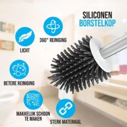 Strex Toiletborstel Siliconen Met Houder - Sneldrogend, Hygiënisch & Antibacteriële Werking - WC Borstel - Toilet Borstel Houder 12 Strex Toiletborstel Siliconen Met Houder - Sneldrogend, Hygiënisch & Antibacteriële Werking - WC Borstel - Toilet Borstel Houder -Badkamerproducten 1200x1198