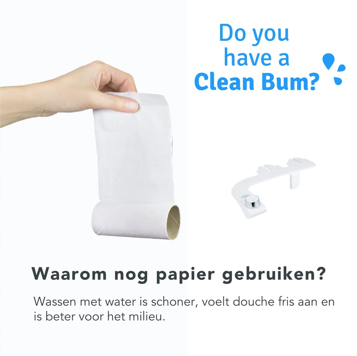 Clean Bum® Elegance Plus Bidet WC- Dubbele Sproeikop - Easy Fit Systeem 8 Clean Bum® Elegance Plus Bidet WC- Dubbele Sproeikop - Easy Fit Systeem - Afbeelding 8