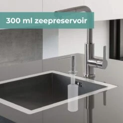 Mizzo Zeepdispenser 300ML - Zeeppompje - Inbouw Keukenblad - Chroom -Badkamerproducten 1200x1200 1014