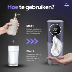 Lavrai - Automatische Zeepdispenser - Zeeppompje - Met LCD Scherm - Opldaadbaar - En Infrarood Sensor -Badkamerproducten 1200x1200 1030