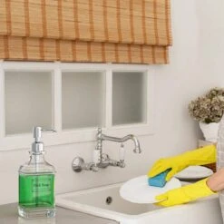 Wonix® - Zeepdispenser - Zeeppompje - Transparant Glas - RVS Pompkop - Met Stickers - 350ml - 2 Stuks -Badkamerproducten 1200x1200 1042